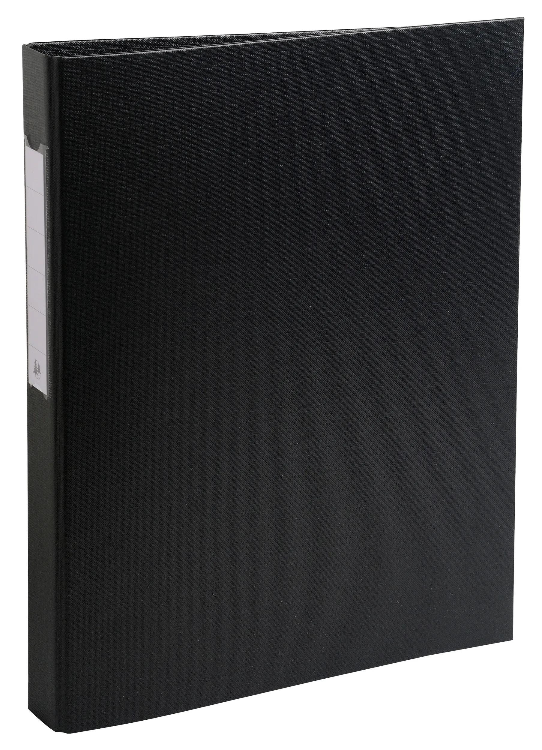 Ringbuchmappe 10x Ringbuch Karton PP 2Ring 25mm rund Rücken 40mm A4 Schwarz 54381E