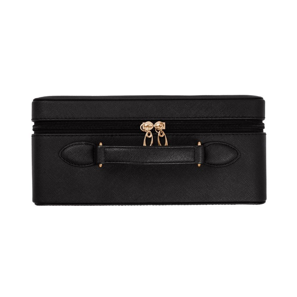LVLY Schmink-Koffer mit LED-Spiegel ca. 26 x 20 x 11 cm, inkl. Bürste & USB - C - Kabel, Schminktasche, Schminkkoffer, Organazier, Kosmetiktasche