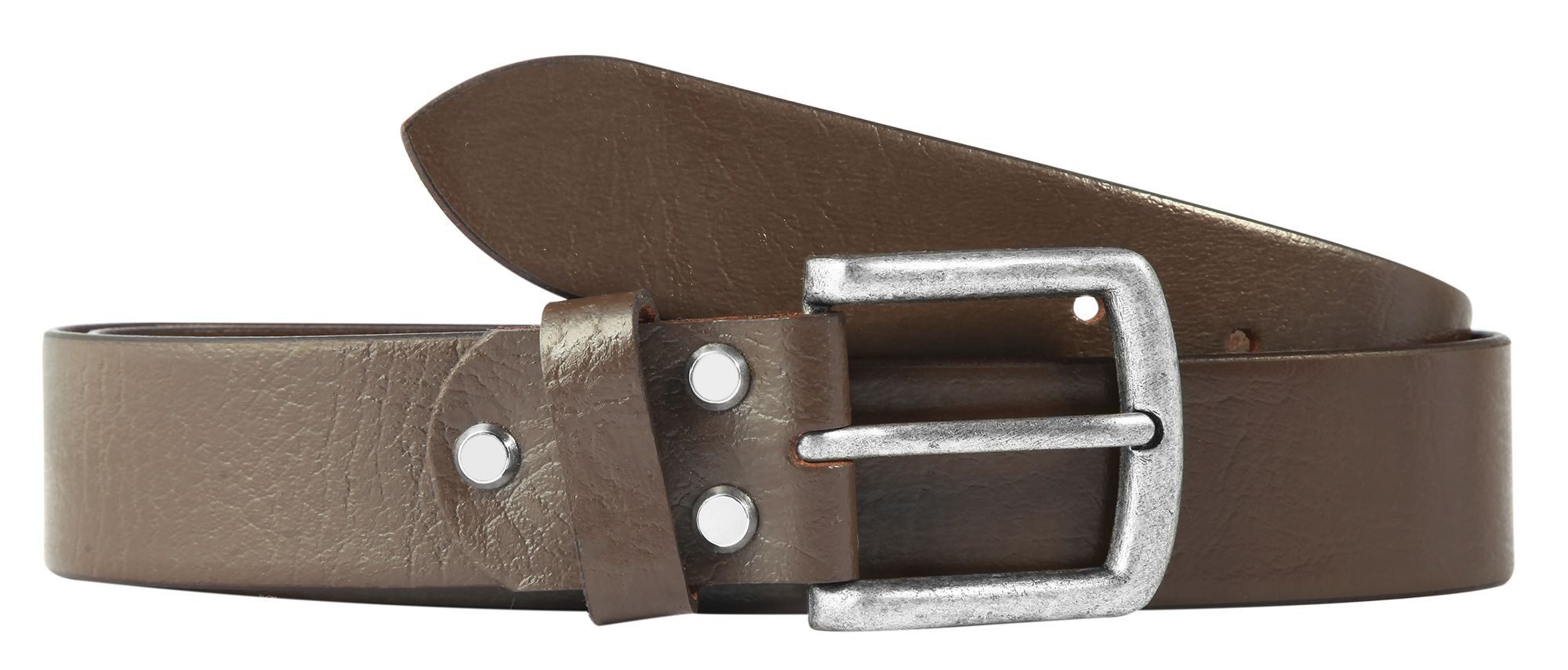 Leonardo Verrelli Ledergürtel 3100129 hochwertiges Echt Leder dunkelbraun 90 cm - 130 cm