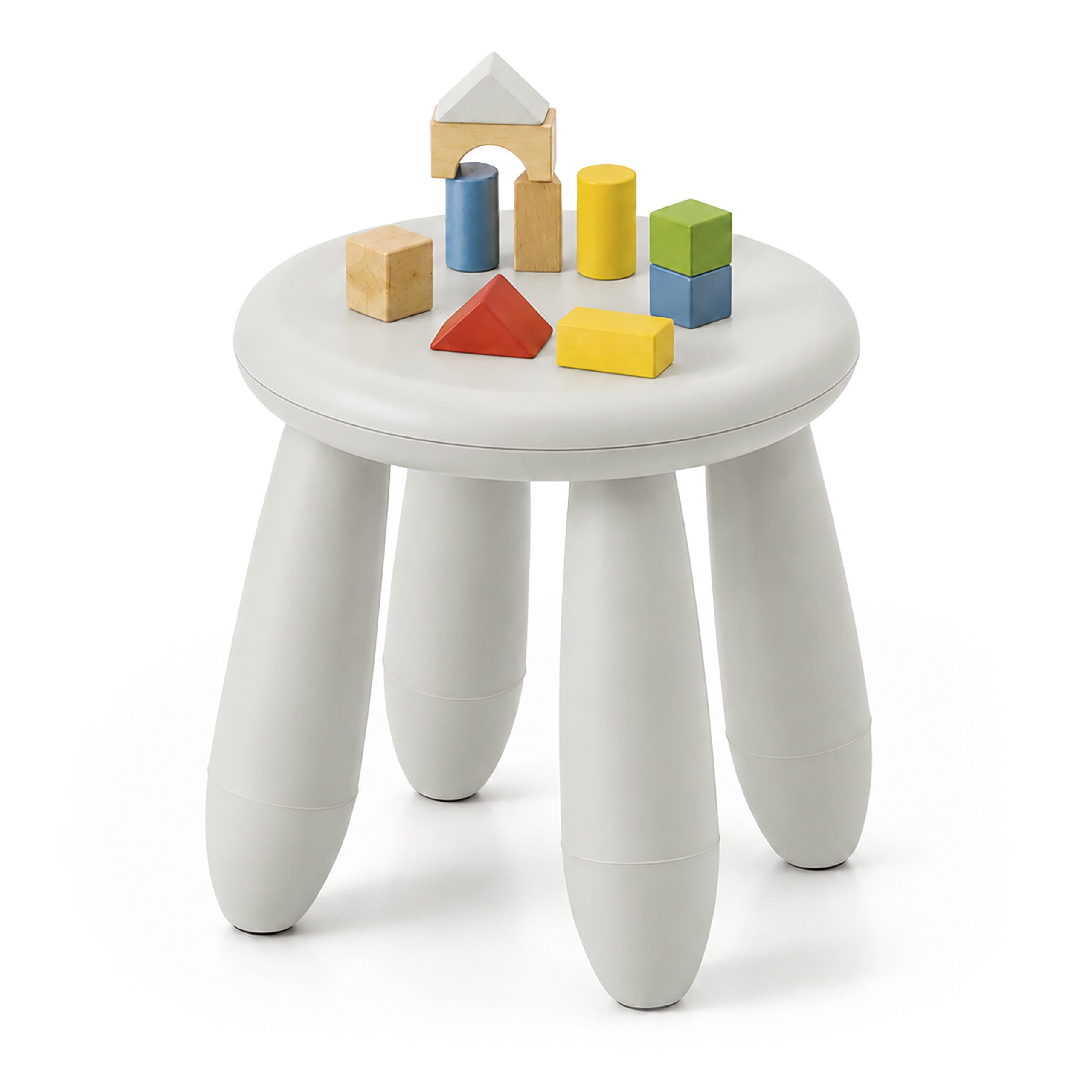 relaxdays Kinderhocker Sitzhocker für Kleinkinder (1 St), weiß