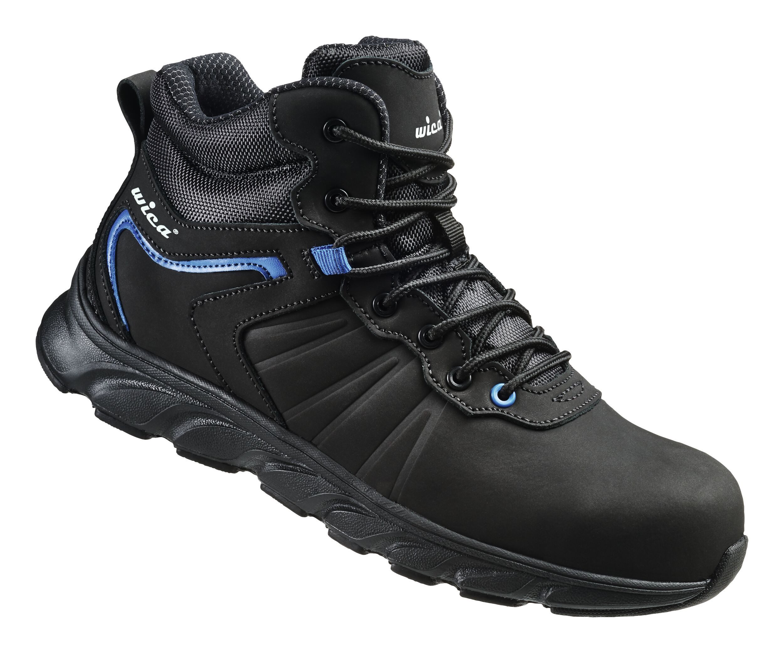 Wica Stiefel Sicherheitsstiefel Mathi Schwarz, Blau, S3 SRC