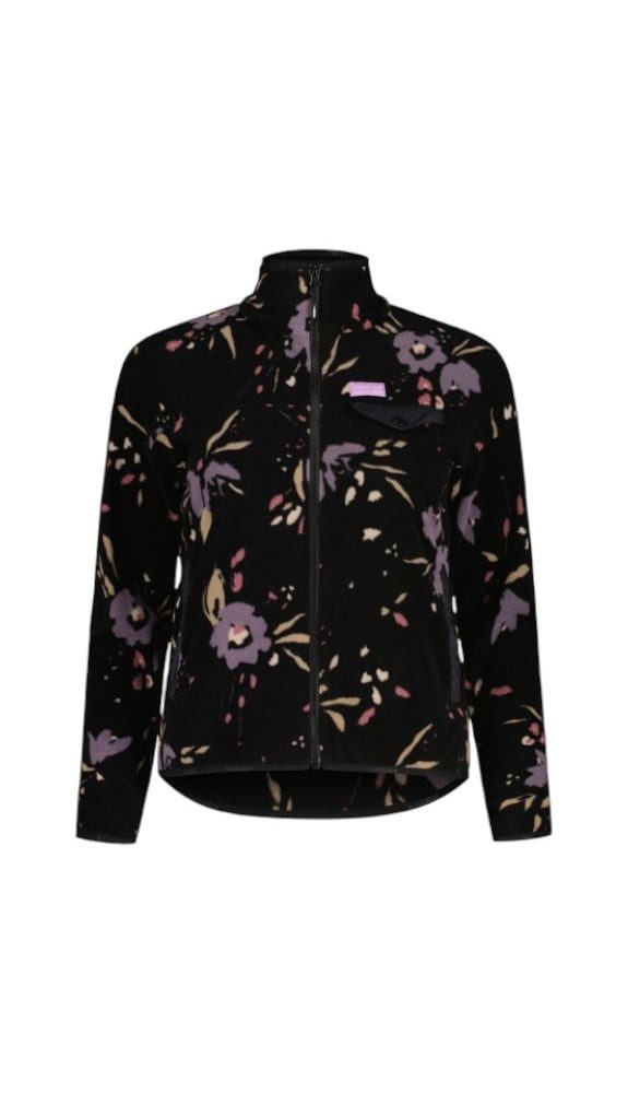 Maloja Fleecejacke Fleecepullover BocanaM Full-Zip schwarz/blume Damen