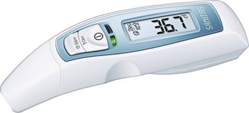 Sanitas Fieberthermometer 6-in-1 Multifunktions Thermometer SFT65 digital Stirn Ohr Fiberalarm, mit Objektmessung