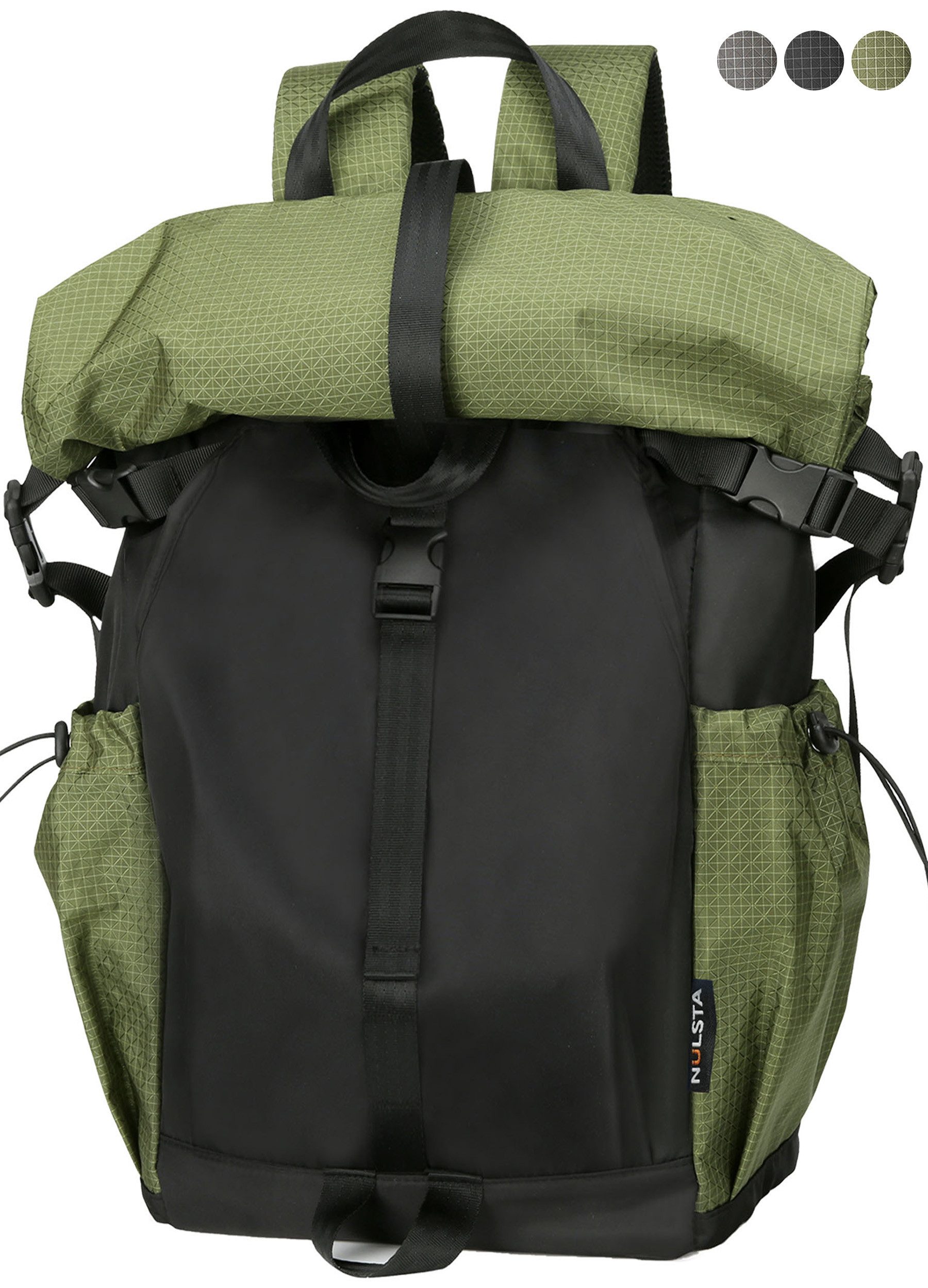 NULSTA Freizeitrucksack Rolltop Rucksack Wasserdicht Damen & Herren Fahrradrucksack (Schulrucksack mit Laptopfach), Wanderrucksack Kletterrucksack 30L Nylon Laptop Rucksack Cityrucksack
