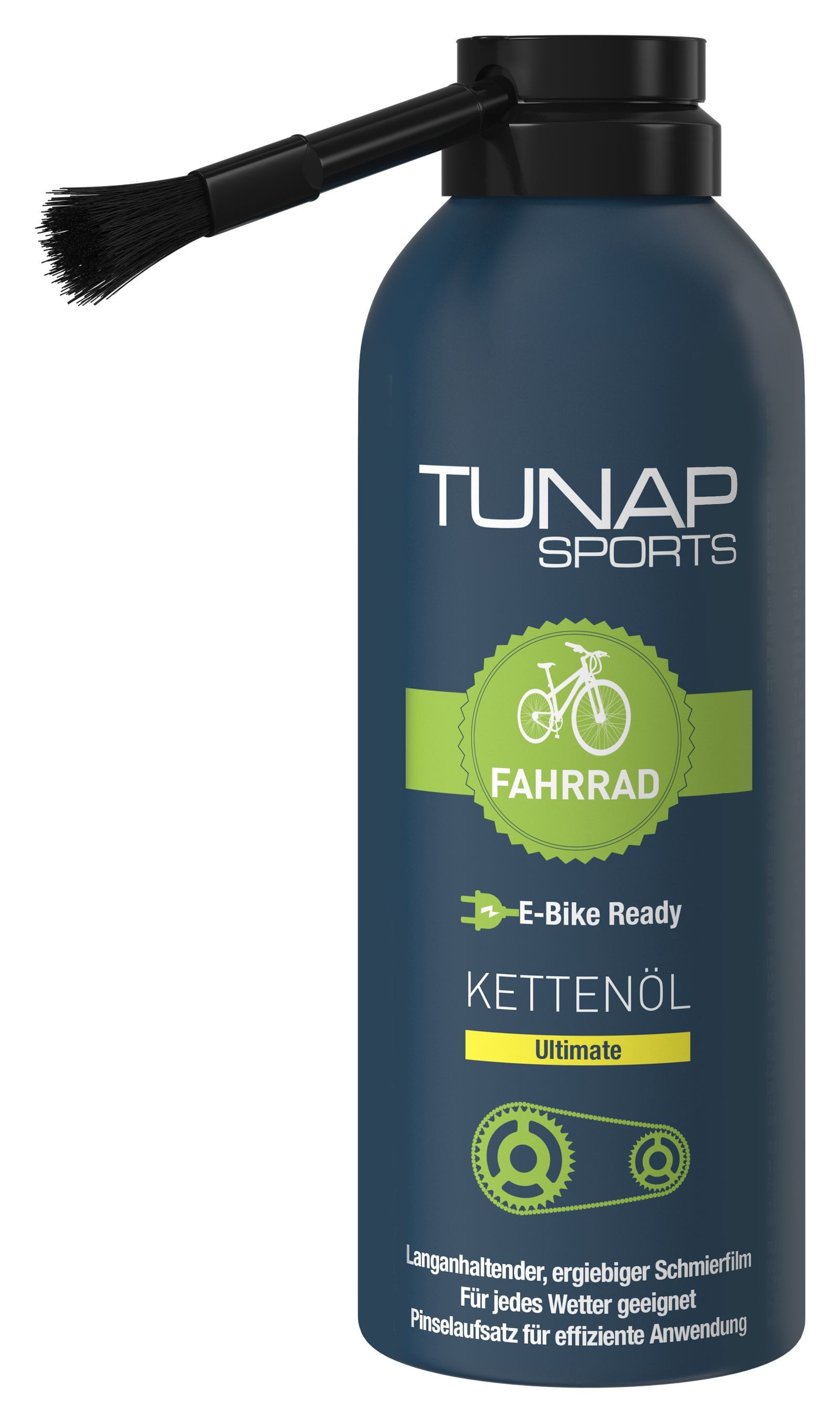 Tunap Sports Kettenöl TUNAP SPORTS Kettenöl Ultimate mit Bürste 125ml, Für jedes Wetter geeignet I Punktgenaue Anwendung