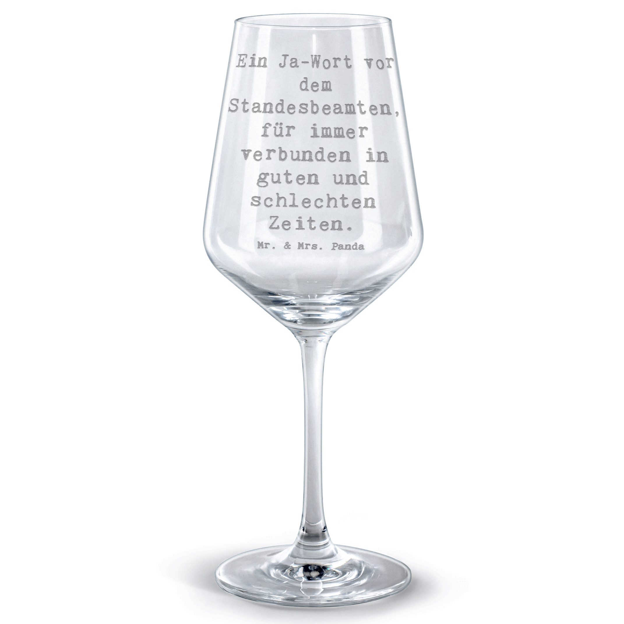 Rotweinglas Spruch Standesamtliche Trauung Versprechen - Transparent - Geschenk