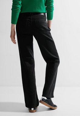 Cecil Loose-fit-Jeans Style Neele Black mit Wide Legs