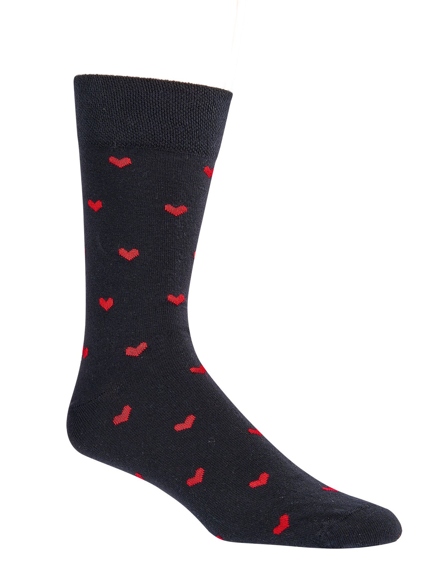 Socks 4 Fun Freizeitsocken Valentinstag Herz Socken Freundesocken Partnersocken Besties (2 Paar) breiter Komfortbund flache Zehennaht