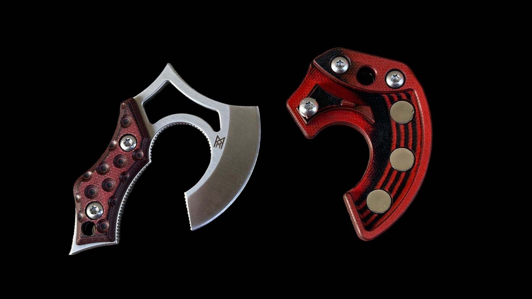 Midgards Messer Taschenmesser NORI NANO V2 Neckknife Neckaxt Mini Axt (G10 Version), (1 St)