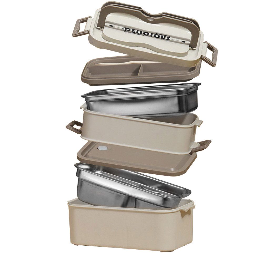 Lunchbox Dreischicht-Lunchbox aus Edelstahl 304