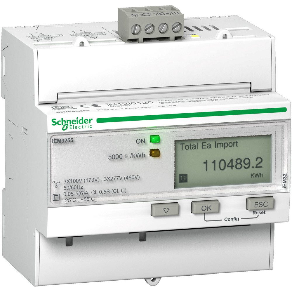 SCHNEIDER Wechselstromzähler Schneider Electric A9MEM3255 A9MEM3255 E-Zähler digital MID-konform:, A9MEM3255