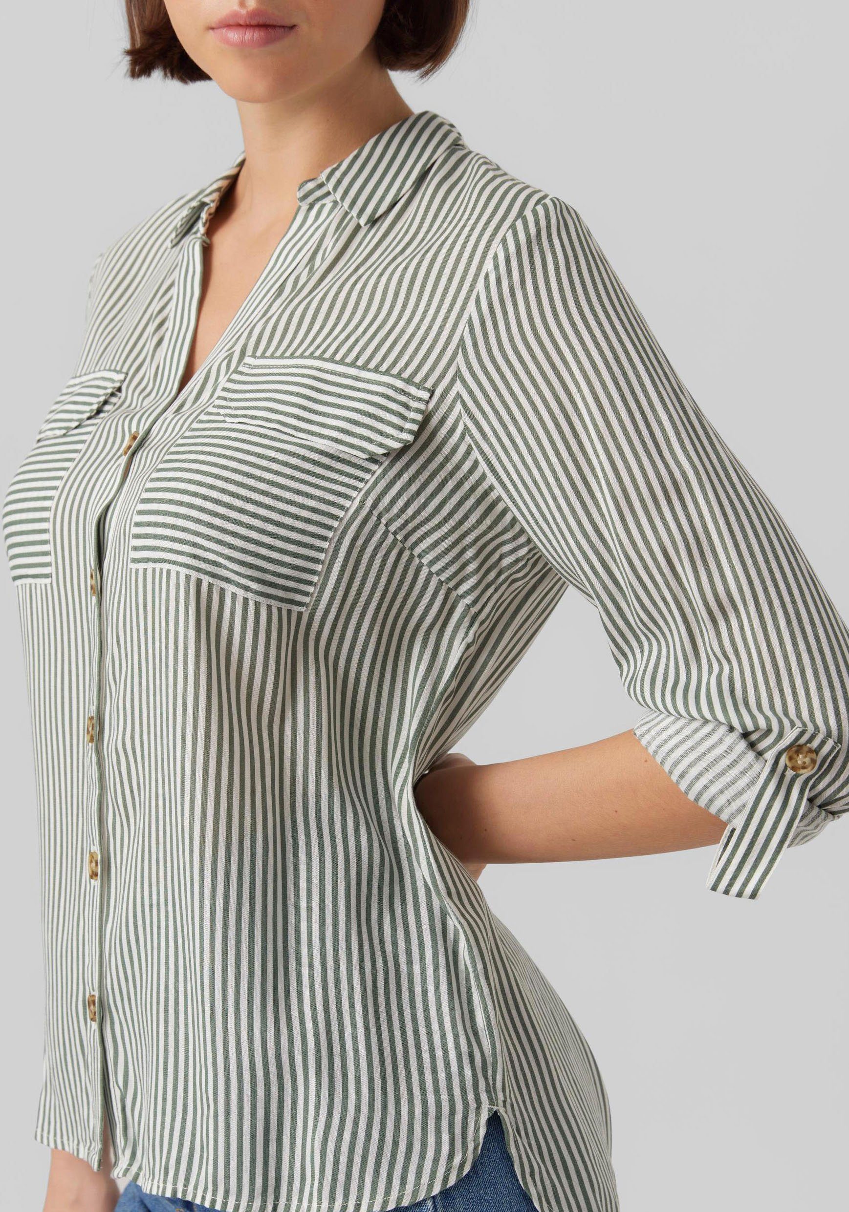 Stripes SHIRT Hemdbluse Wreath Laurel Vero WVN NEW L/S Moda NOOS GA VMBUMPY