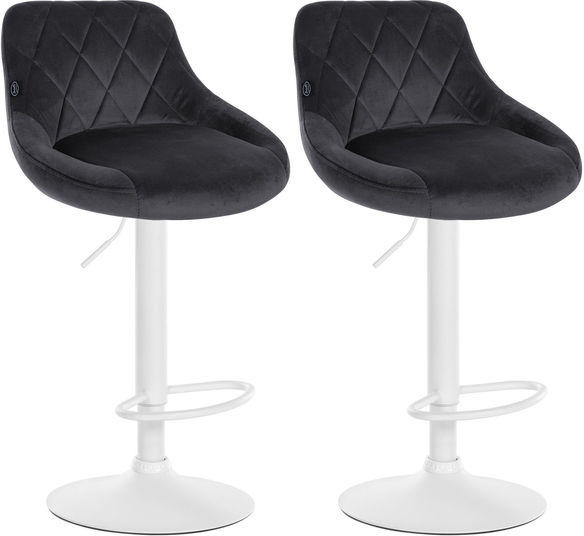 CLP Barhocker Lazio Samt (2er Set, günstig online kaufen
