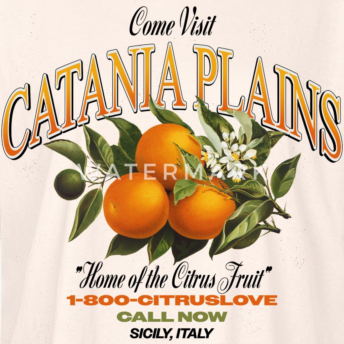 Spreadshirt T-Shirt Italien Urlaub Catania Orangen Paradies Boxy Shirt Damen (1-tlg)