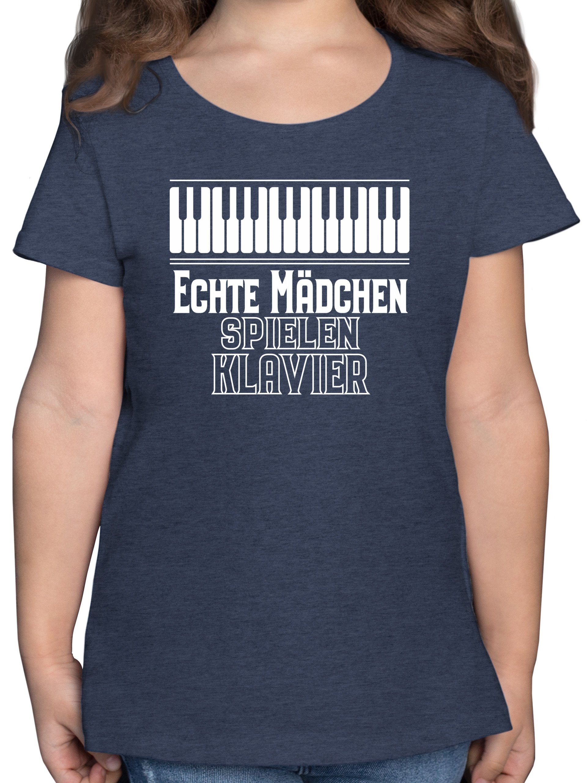 Shirtracer TShirt »Echte Mädchen spielen Klavier Sprüche Kind Mädchen Kinder TShirt T