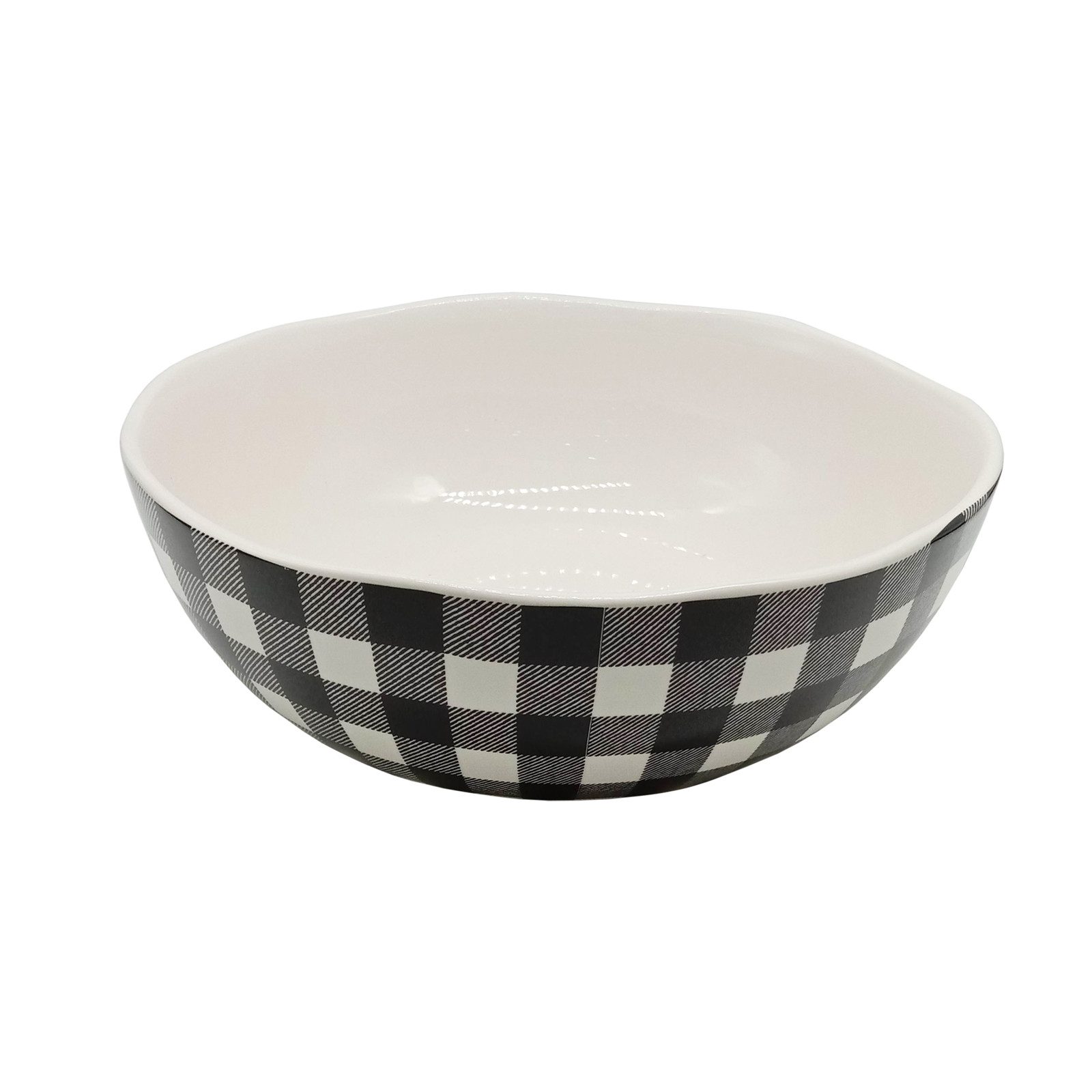 Neuetischkultur Servierschale Servierschale Keramik gemustert, Keramik, (Stück, 1-tlg), Obstschale, Salatschüssel
