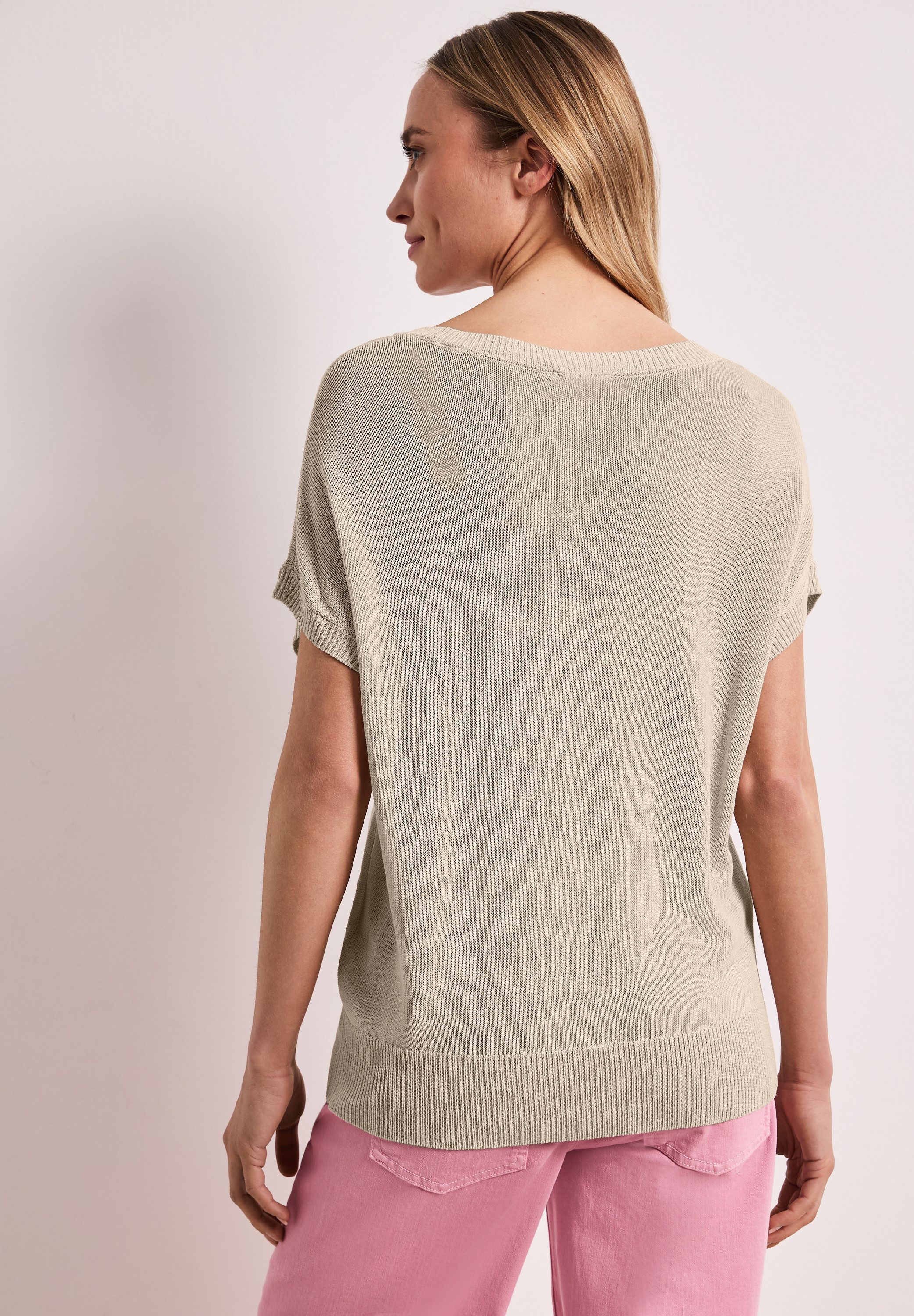 STREET ONE Kurzarmpullover Feinstrick