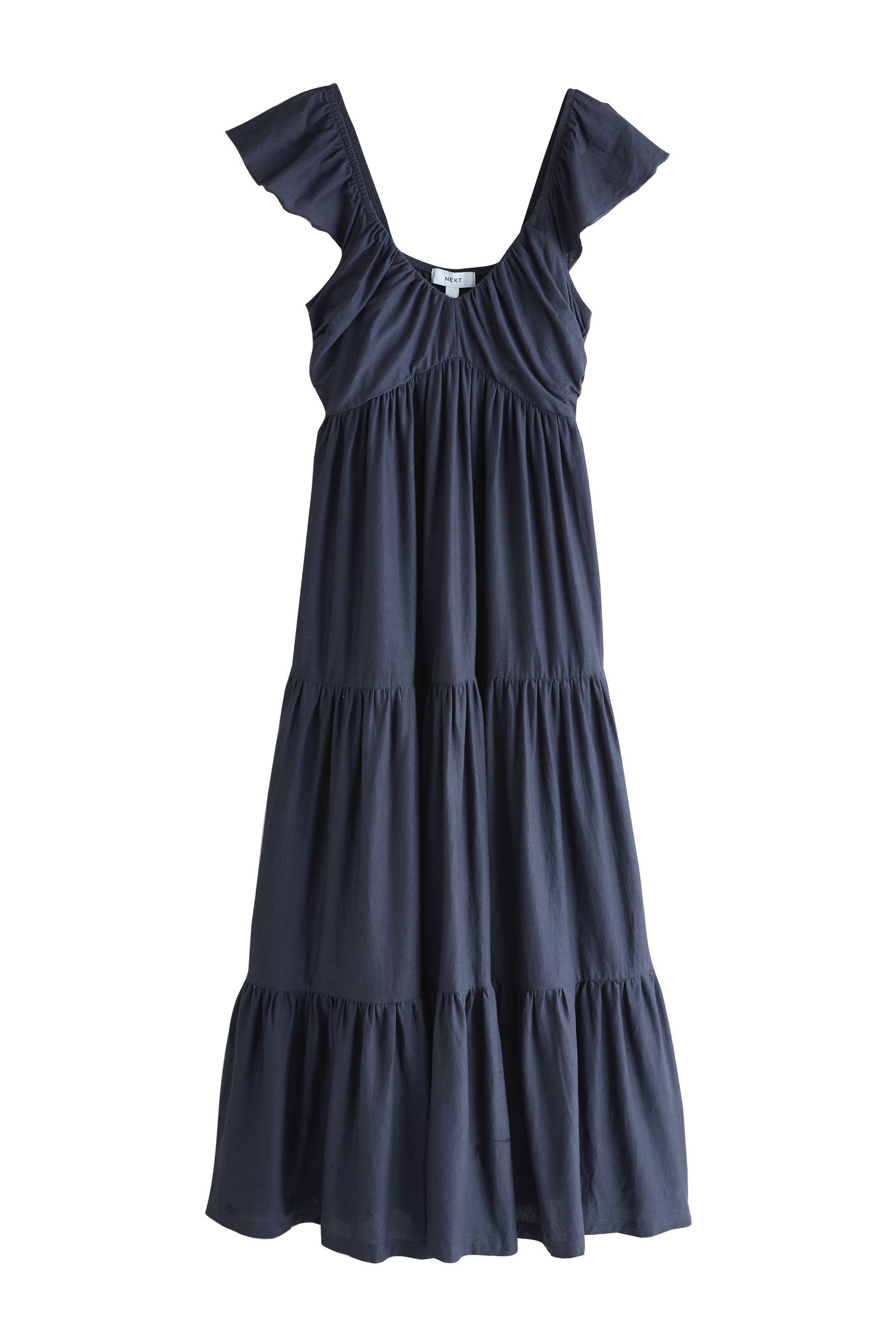 Midikleid Midikleid aus Jersey mit V-Ausschnitt