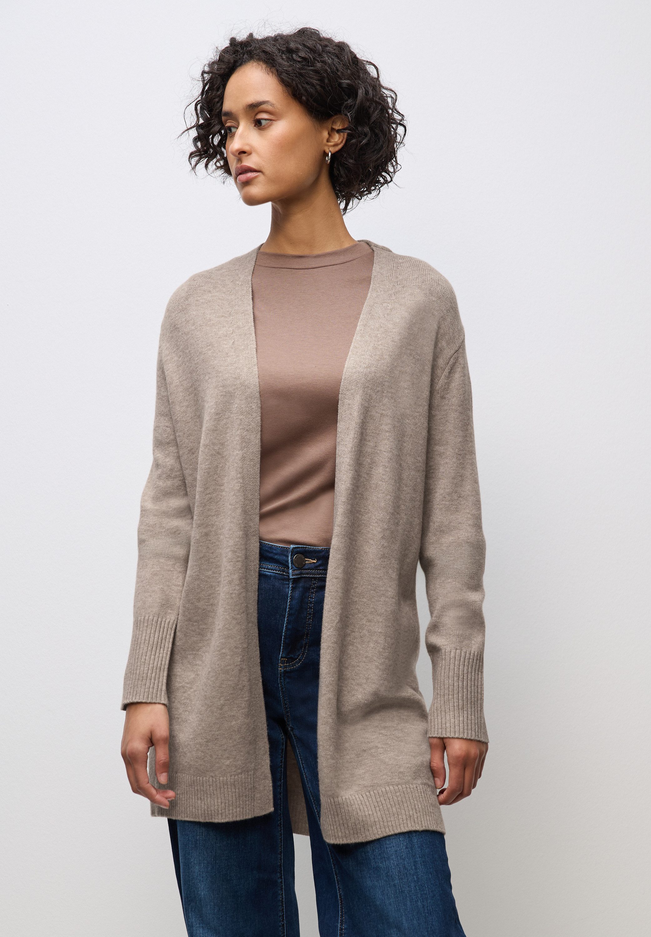 STREET ONE Strickjacke aus softem Materialmix