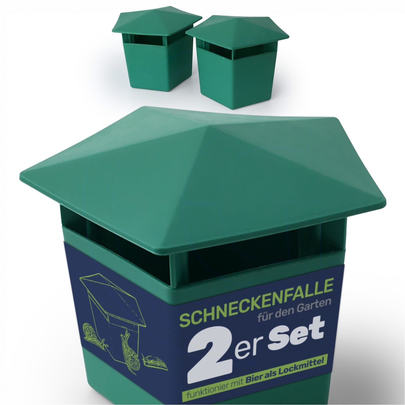 Gravidus Lebendfalle Schneckenfalle Set Schneckenschutz Garten günstig online kaufen