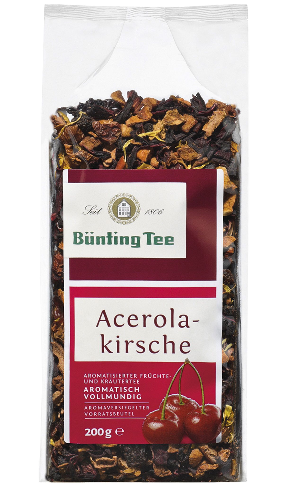 Bünting Tee Tee, Bünting Tee Acerola Kirsche Früchte und Kräuterteemischung 200g