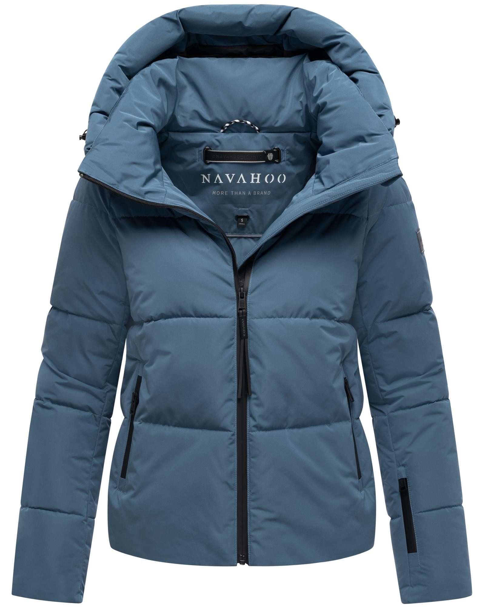 Navahoo Steppjacke Frostherz XIV Kurze gesteppte Damen Winterjacke mit abnehmbarer Kapuze