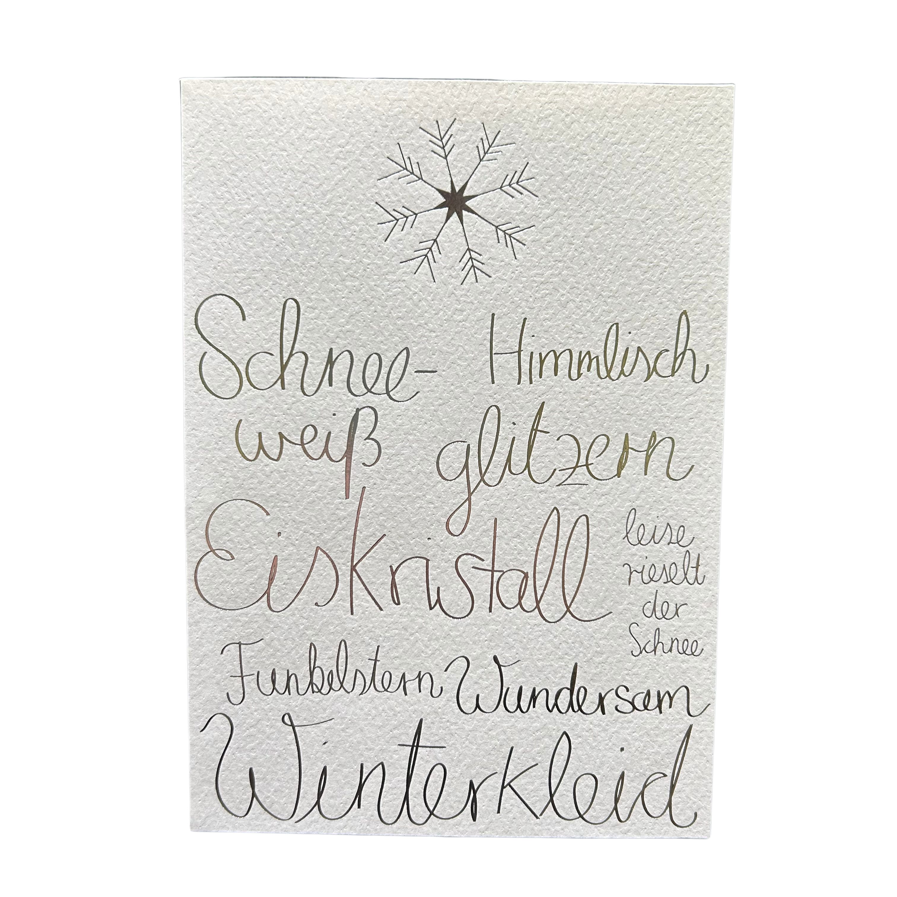 Räder Design Weihnachtskarte Weihnachtskarte Eiskristall Schneeweiß von räder design
