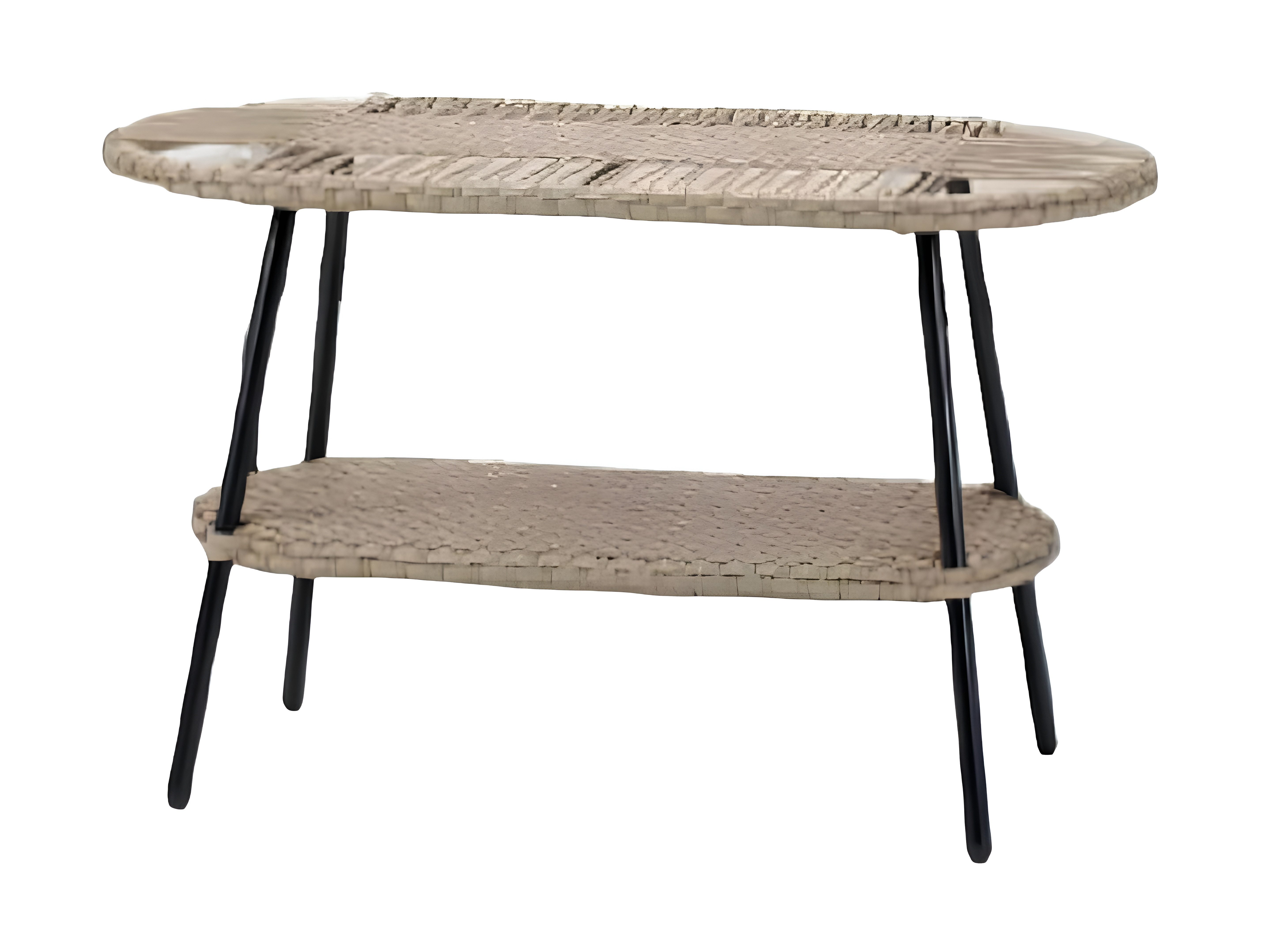Xlmoebel Gartentisch Ovaler Rattan-Couchtisch für stilvolle Terrassengestaltung (Tisch), Hergestellt in Europa