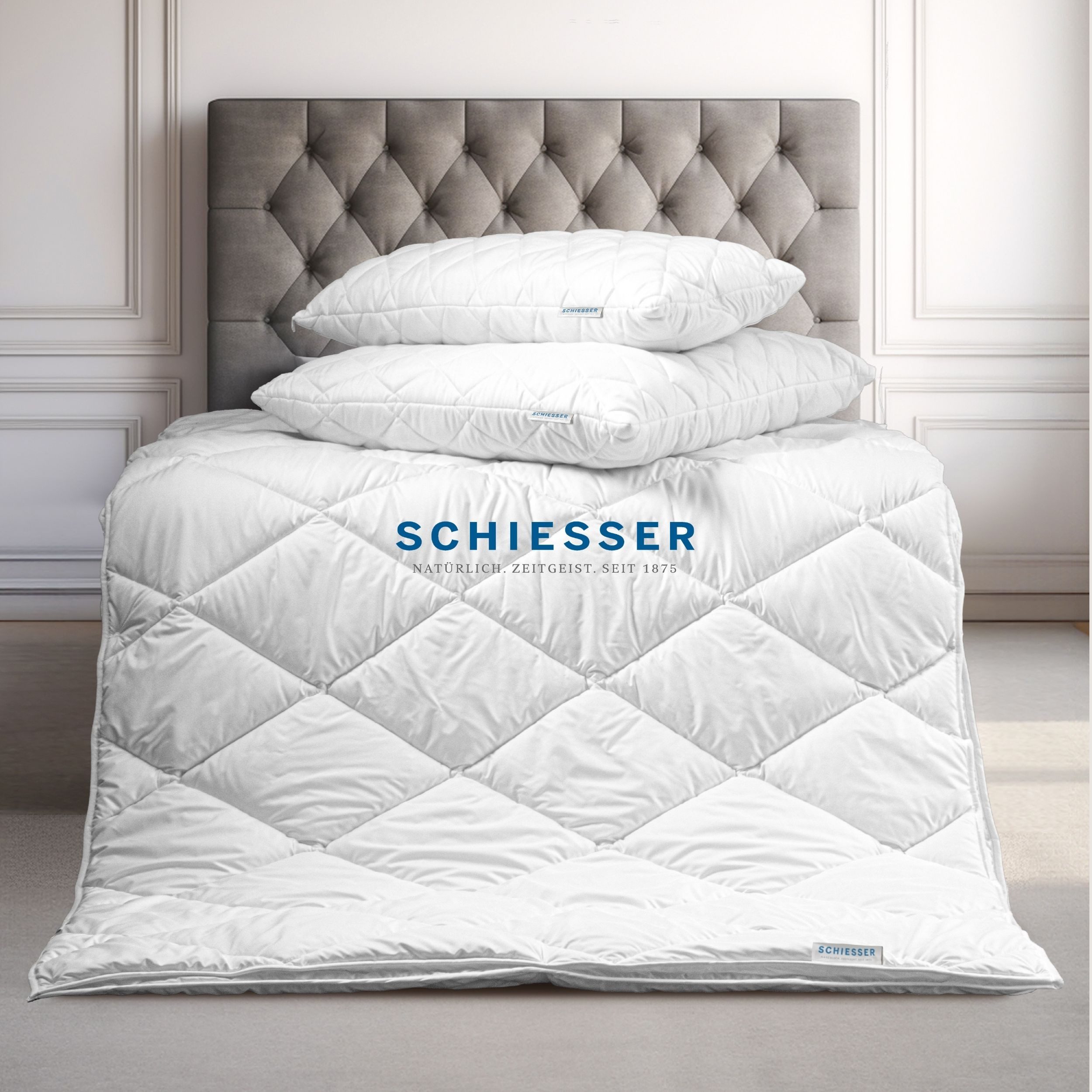 Schiesser Microfaserbettdecke Hygge leichte Ganzjahressteppdecke mit flauschiger Füllung, STANDARD 100 by OEKO-TEX® zertifiziert