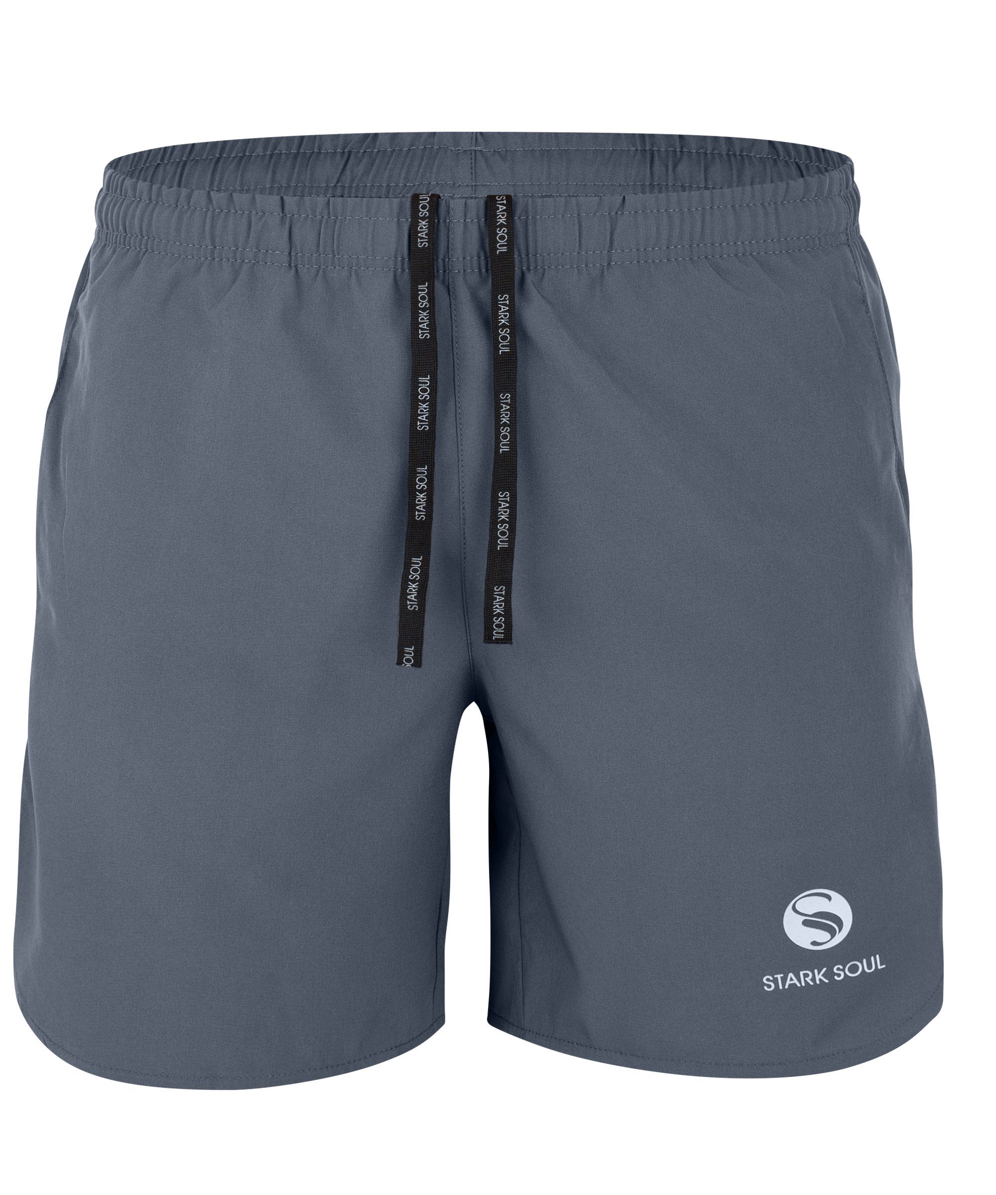 Stark Soul® Funktionshose kurze Sporthose aus Quick Dry Material - Schnelltrocknend Grau
