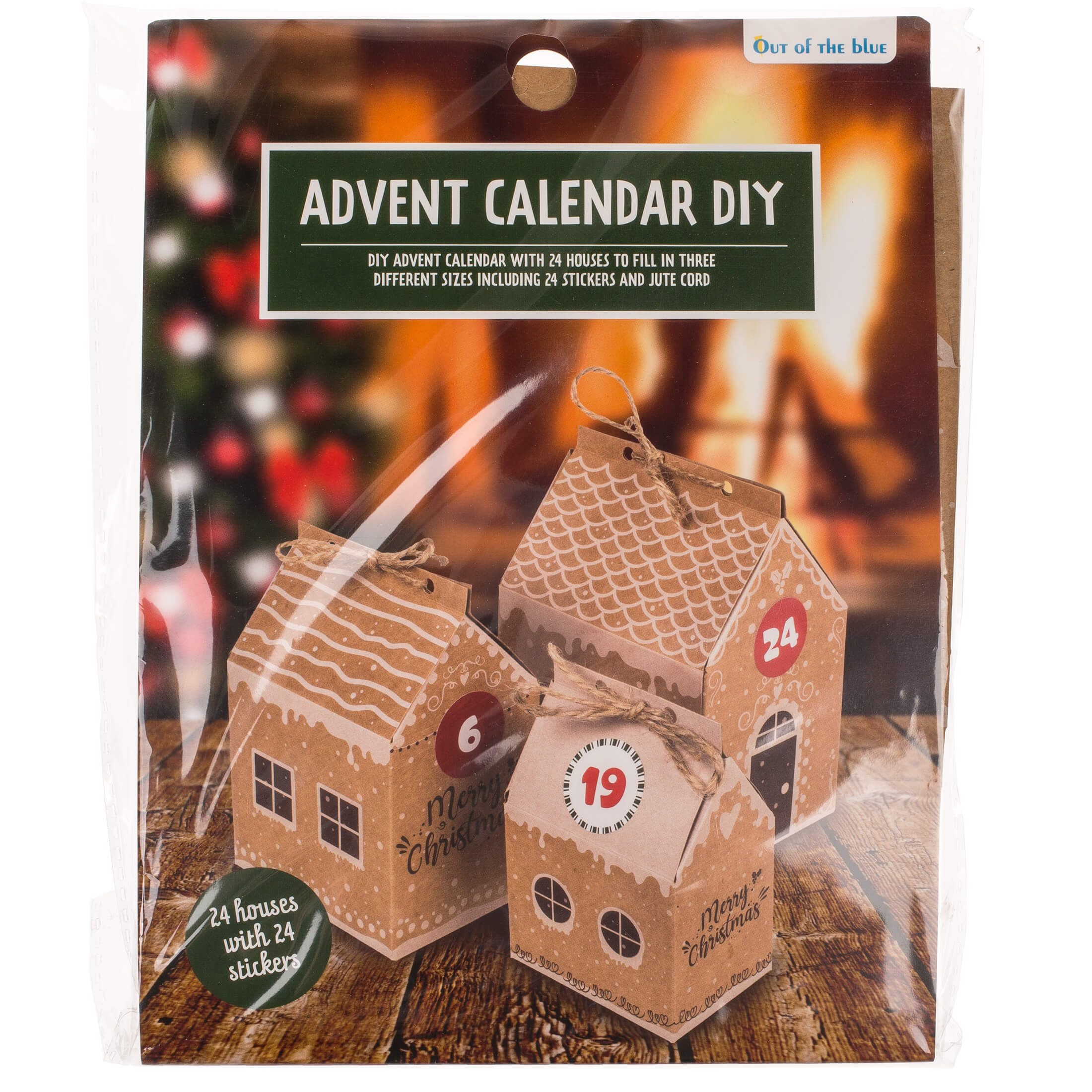 Out of the Blue Adventskalender DIY Adventskalender mit 24 Häuschen zum Befüllen – Bild 5 von 5