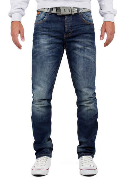 Cipo & Baxx 5-Pocket-Jeans Hose BA-CD186A W31/L36 (1-tlg) mit lässiger Stonewashed Waschung