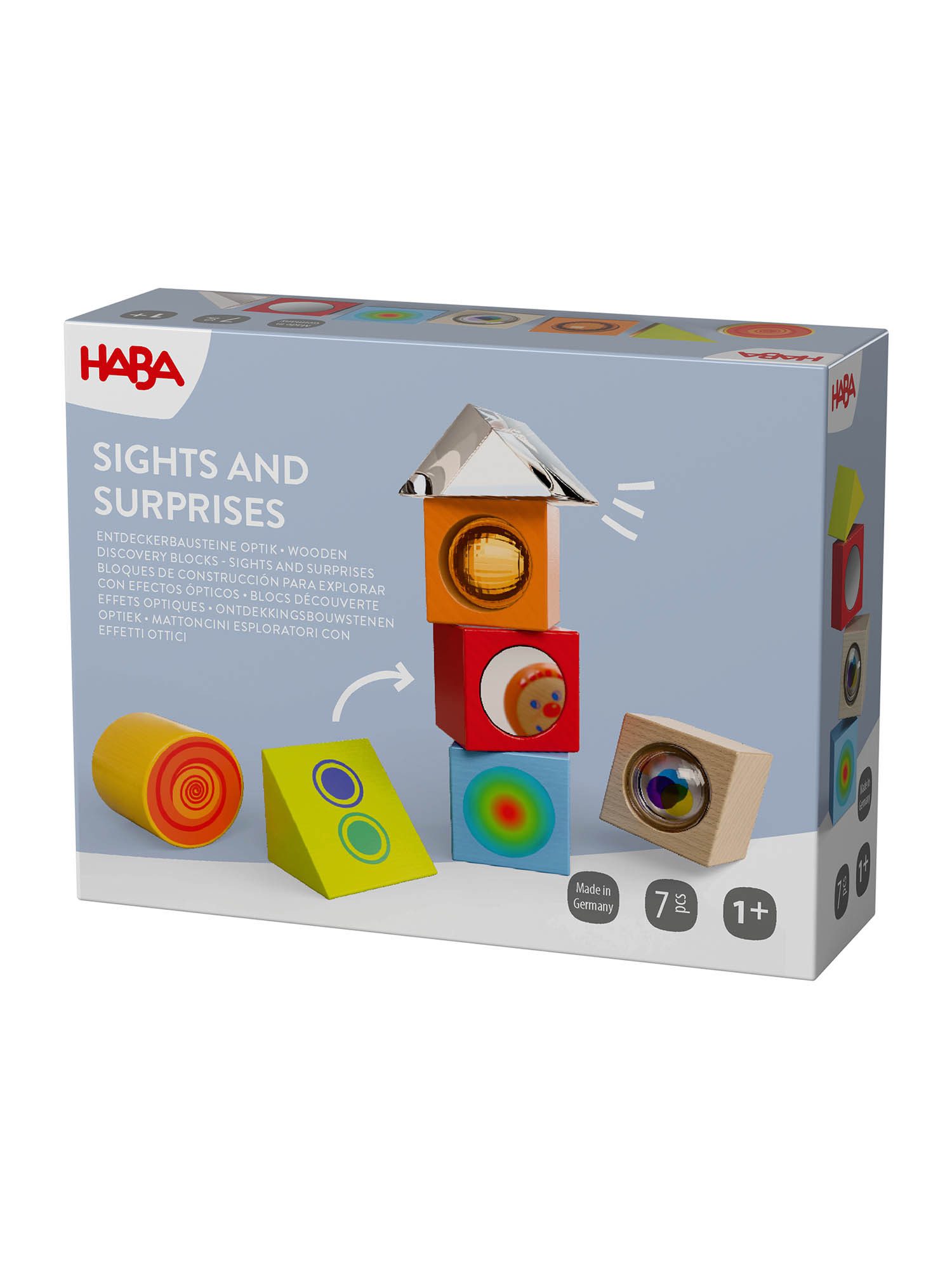 Haba Entdeckerbausteine Optik Spielbausteine, Bausteine Set, Bauklötze, Building Blocks