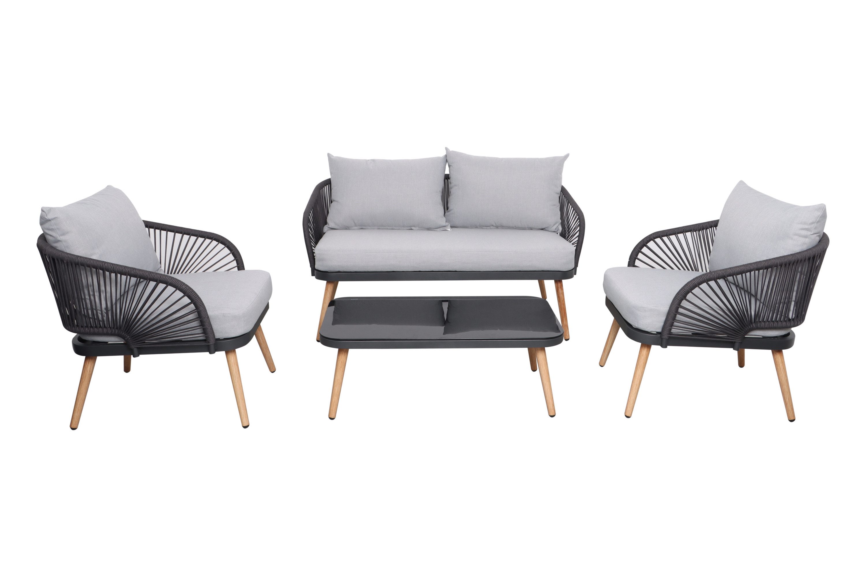 casa NOVA Gartenlounge-Set casa NOVA Lounge-Set AUSTIN BHT 138x75x60 cm bunt Gartenset
