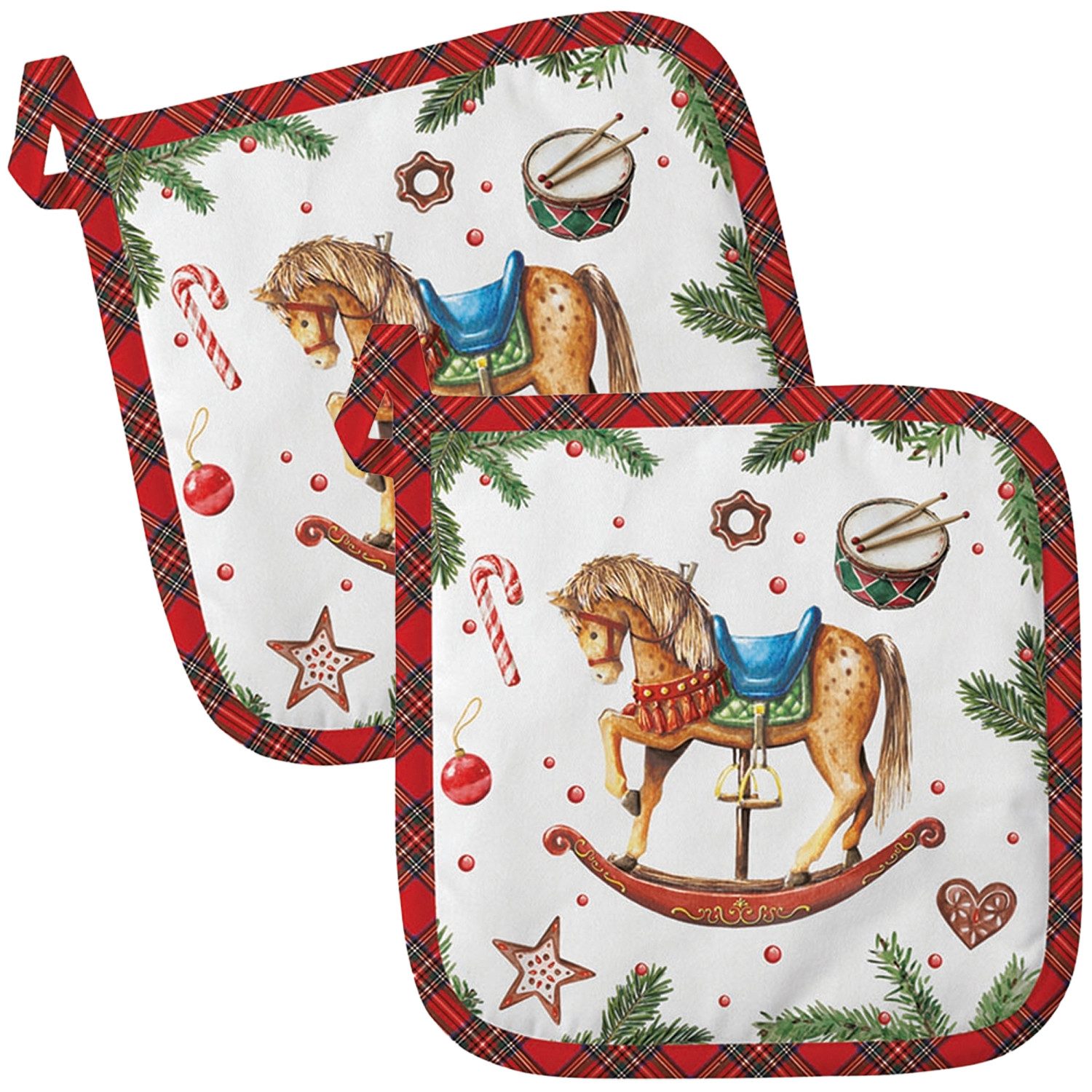 Ambiente® Topflappen Classic rocking horse, (2-tlg., günstig online kaufen