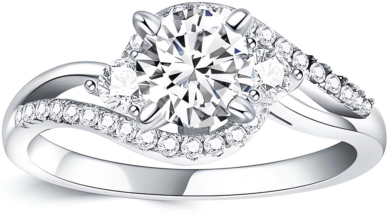 Jumpeak Diamantring Diamant Ring Damen,Gold Ring,Lab Grown Diamant Ring,Eheringe, 1ct,E,VS2,3EX,IGI,Rund Ring in Krallenfassung,Geschenk Schwester