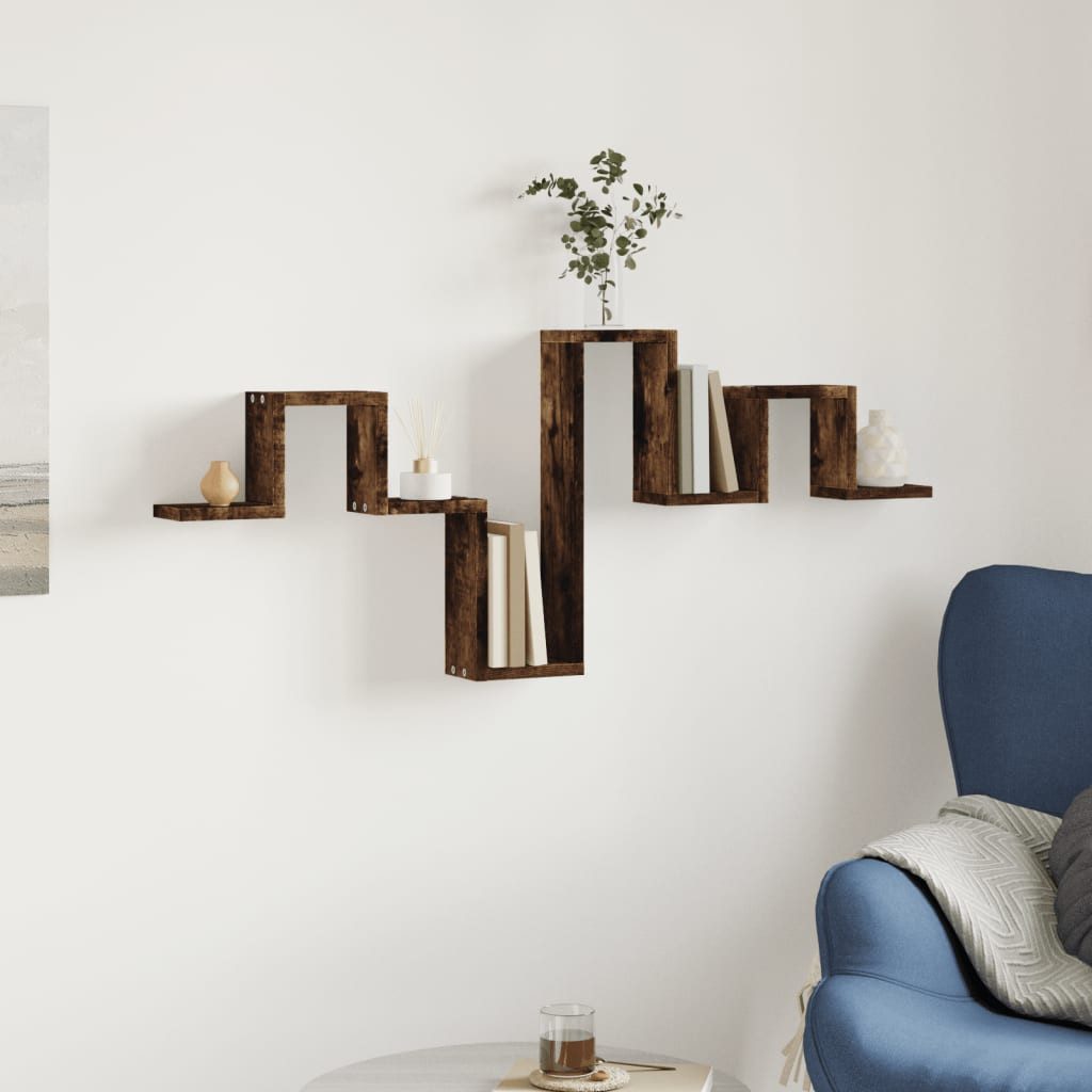 vidaXL Regal Wandregal Räuchereiche 104,5x10x43 cm günstig online kaufen