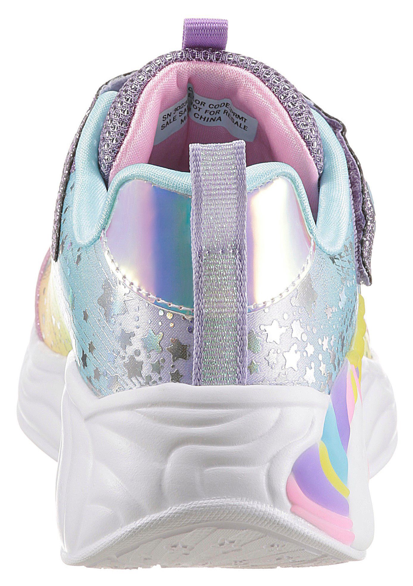 Skechers Blinkfunktion Sneaker und UNICORN Einhornmotiv DREAMS mit multi purple Kids