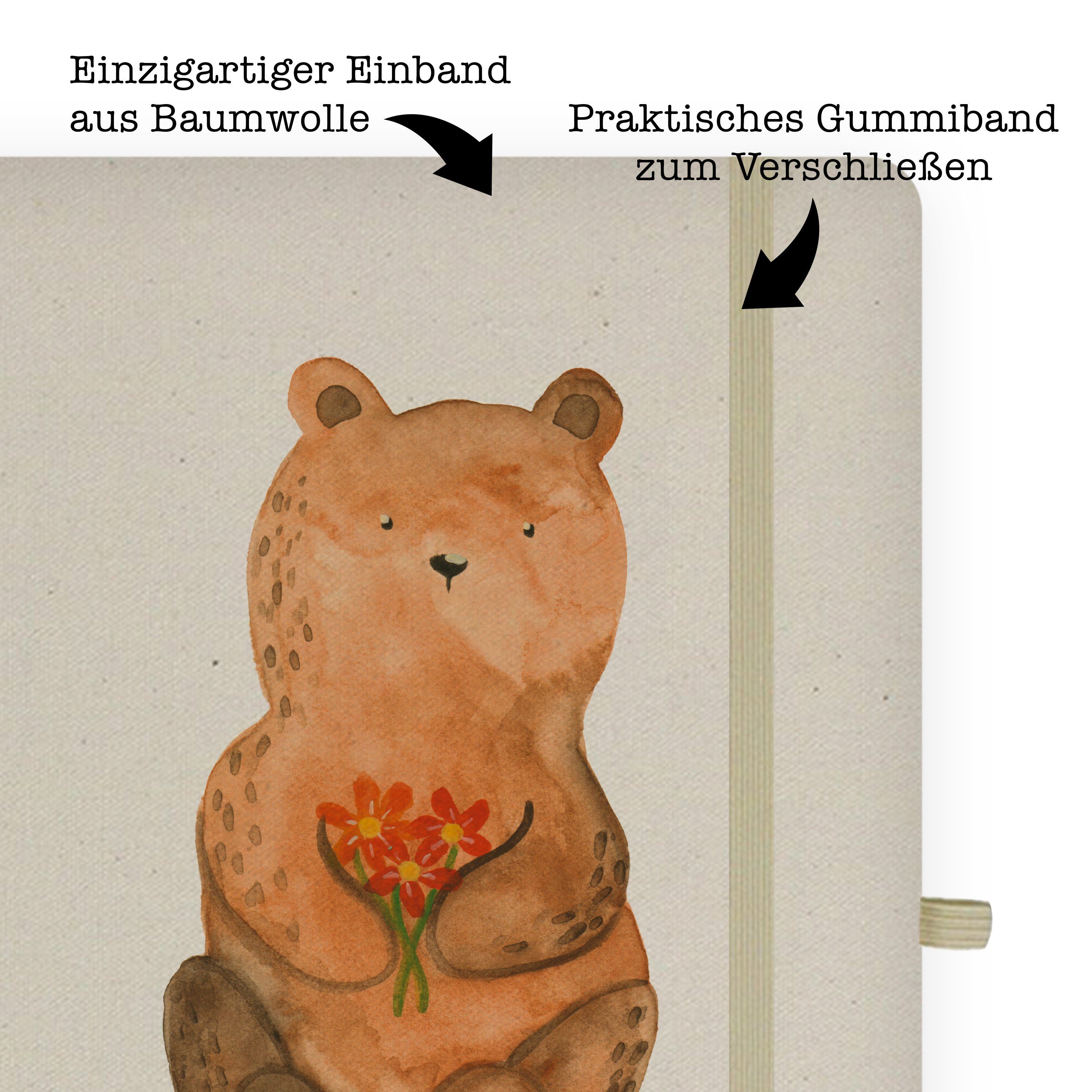 & Transparent Blumen, & Panda Geschenk, Notizbuch - Skizzenbuch, Mr. Sc - Panda Mrs. Dankbär Mr. Mrs. Adressbuch,
