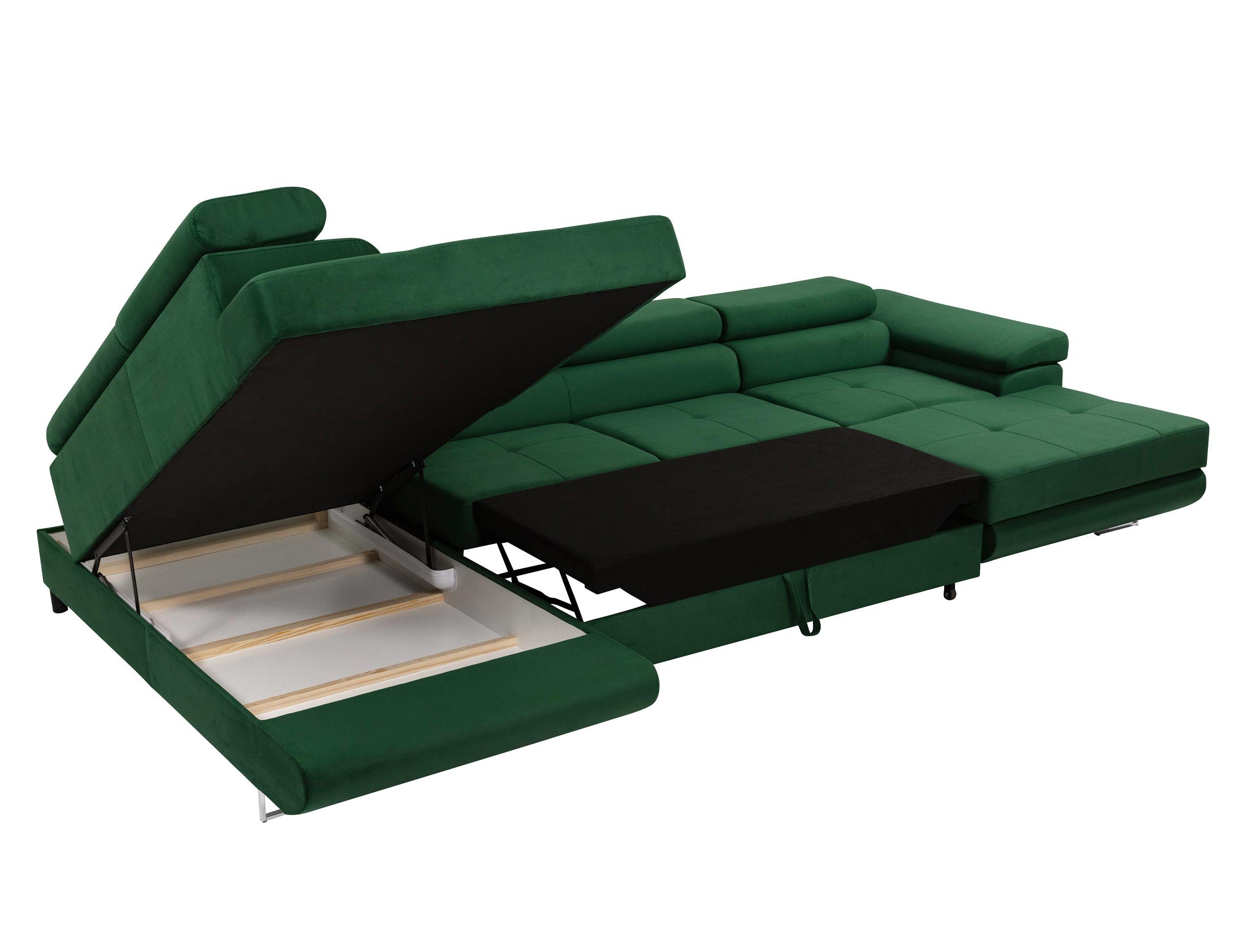 MIRJAN24 Wohnlandschaft Torezio Bis Cord, mit Bettkasten und Schlaffunktion, Einstellbare Kopfstützen, 346x203x70-90 cm, U-Form – Bild 4 von 5