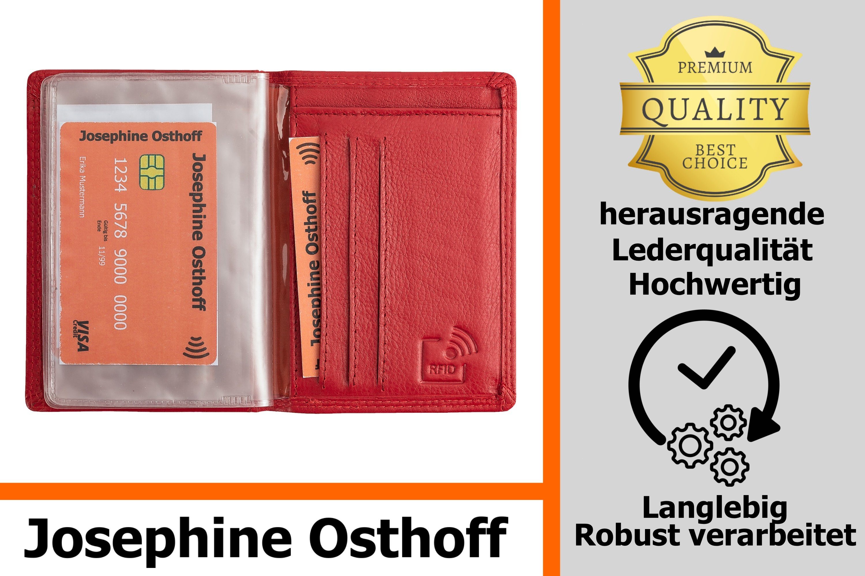 Josephine Osthoff Kartenetui EC-Karten und Ausweisetui kirsche günstig online kaufen
