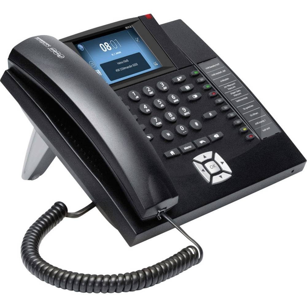 Auerswald Systemtelefon,VoIP Kabelgebundenes Telefon (Freisprechen,  Headsetanschluss), Speicher: Micro SD-/SDHC-Karte (bis 8 GB empfohlen)