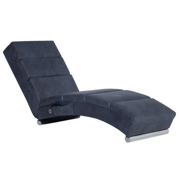 vidaXL Chaiselongue Massage Chaiselongue Grau Wildleder-Optik, 1 Teile