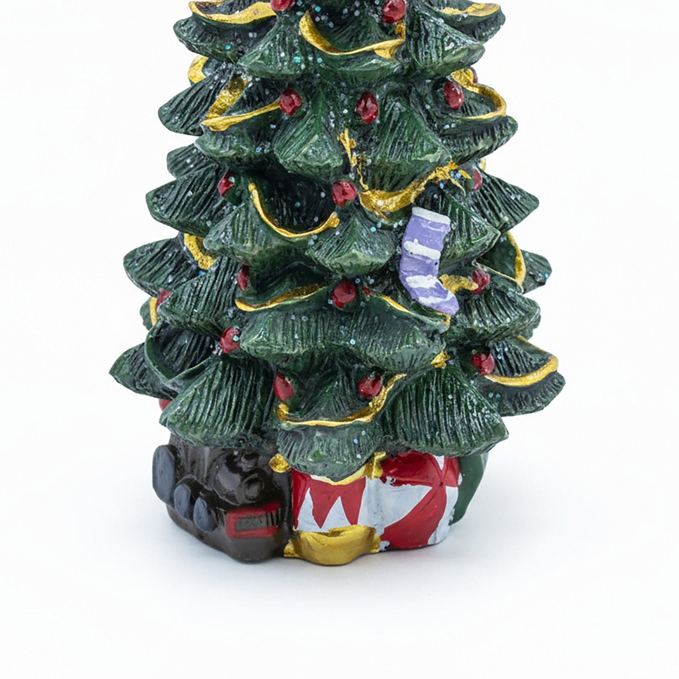 Spetebo Dekofigur Porzellan Weihnachtsbaum dekoriert zum Hinstellen - 25 cm (Anzahl, 1 St., Stück), jedes Jahr wieder einsetzbar