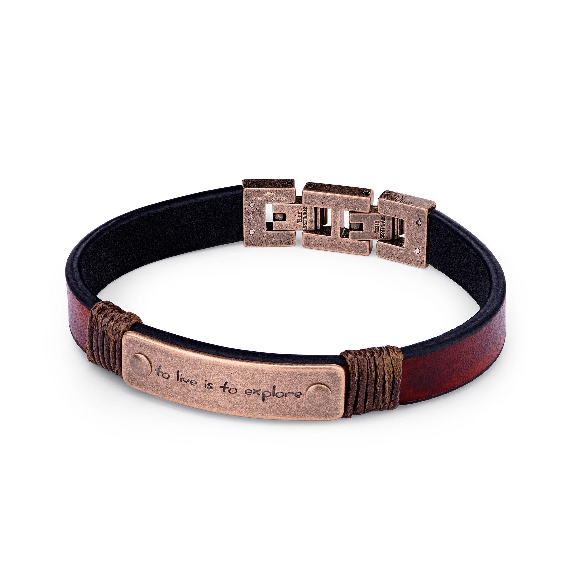 Lederarmband Schmuck Geschenk Armband To live is to explore