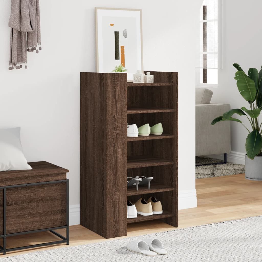 vidaXL Schuhregal Schuhschrank Braun Eichen-Optik 52x37,5x100 günstig online kaufen