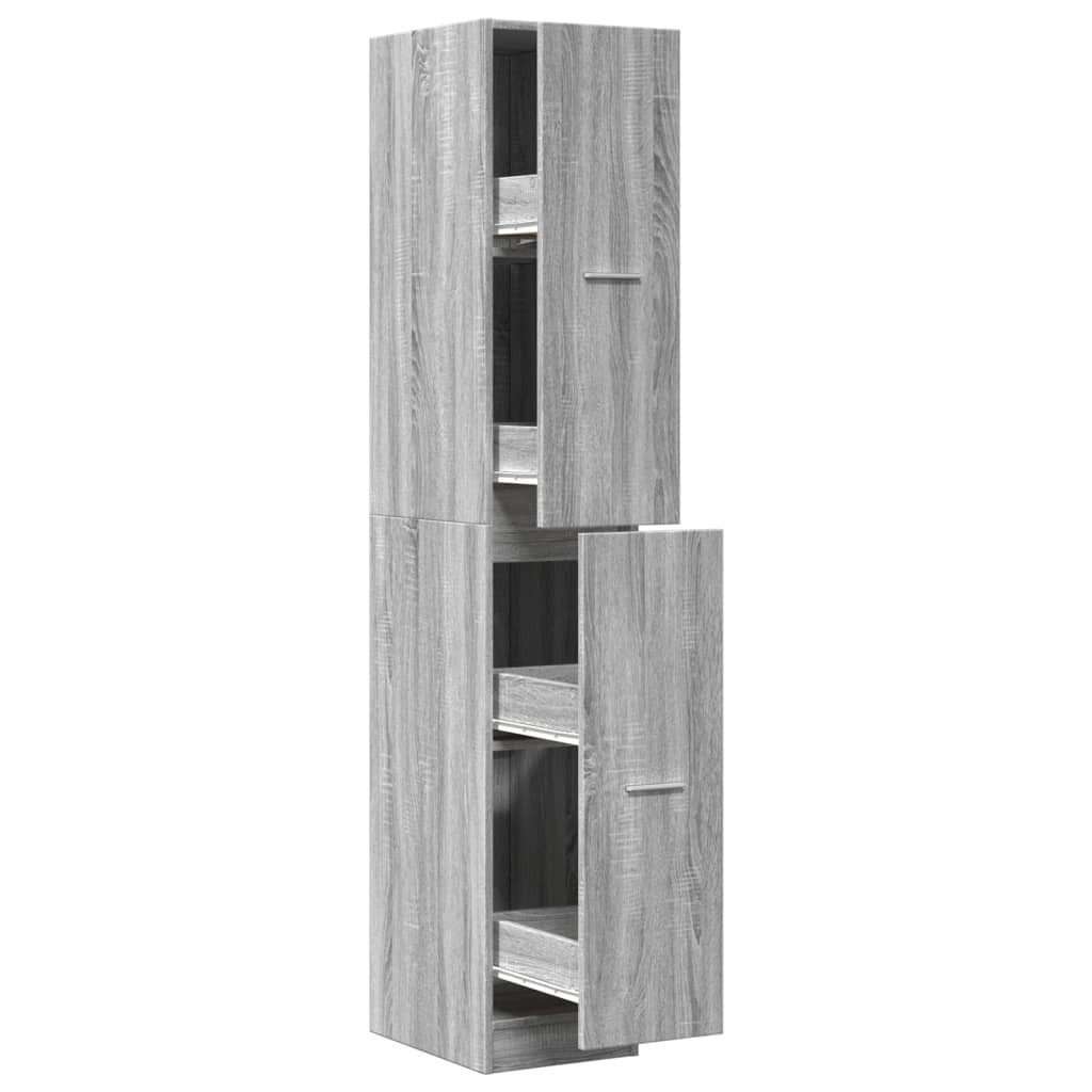 vidaXL Apothekerschrank 30 x 41 x 1745 cm Apothekerschrank Grau Sonoma 30x41x174,5 cm Spanplat