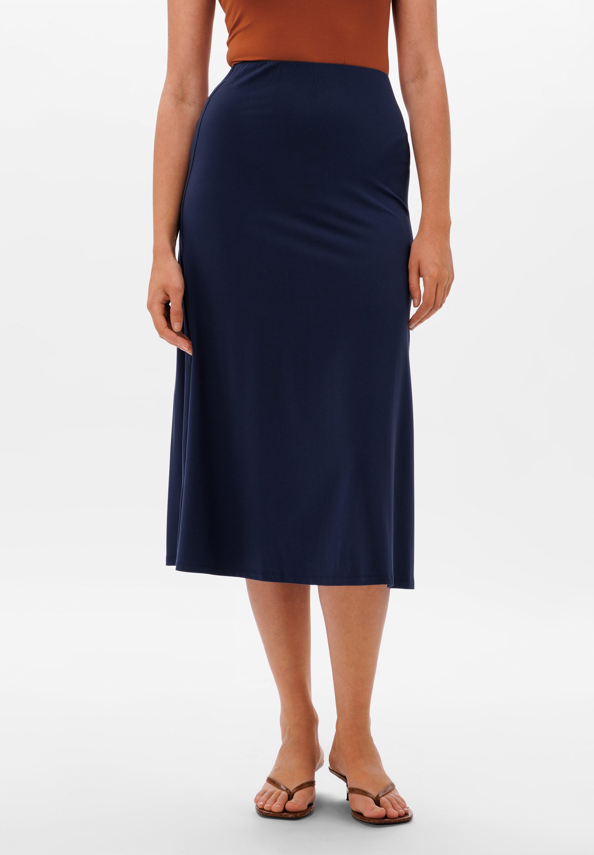 Les Lunes Sommerrock LUMII Skirt Jersey Midi bequemes dehnbares Obermaterial