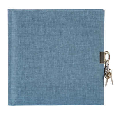 Goldbuch Tagebuch Summertime - 96 Seiten, 16,5 x 16,5 cm, blau/grau Wischbezug
