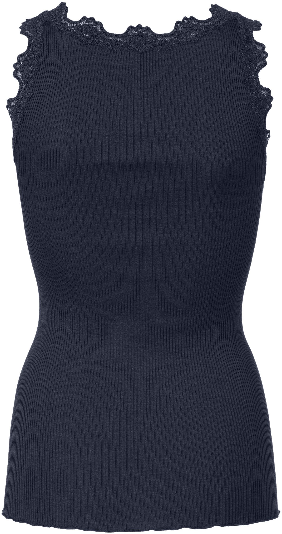rosemunde Spitzentop Babette Silk Top mit Seide Vintage-Spitzenbesatz, mit Rundhalsausschnitt, hoher Seidenanteil